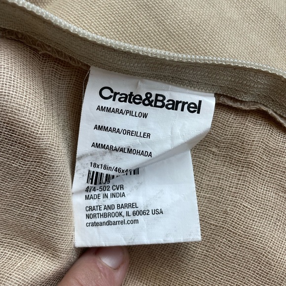 Crate&Barrel 18” pillow cover Mid-century modern - Picture 3 of 4